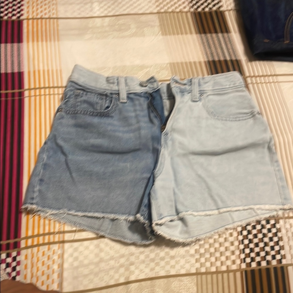 Two-Tone Denim Women's Shorts